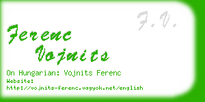 ferenc vojnits business card